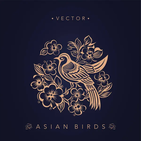 Asya geleneksel kuş desenleri Eski Çin çiçeği ve kuş desenleri