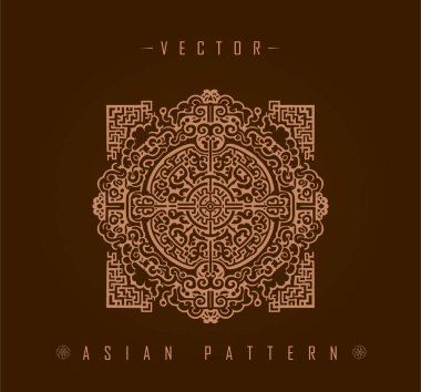 Traditional Geometric Asian Square Pattern