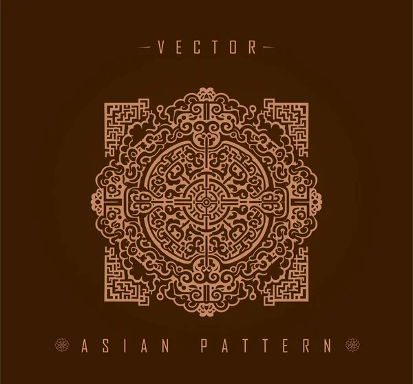 Traditional Geometric Asian Square Pattern