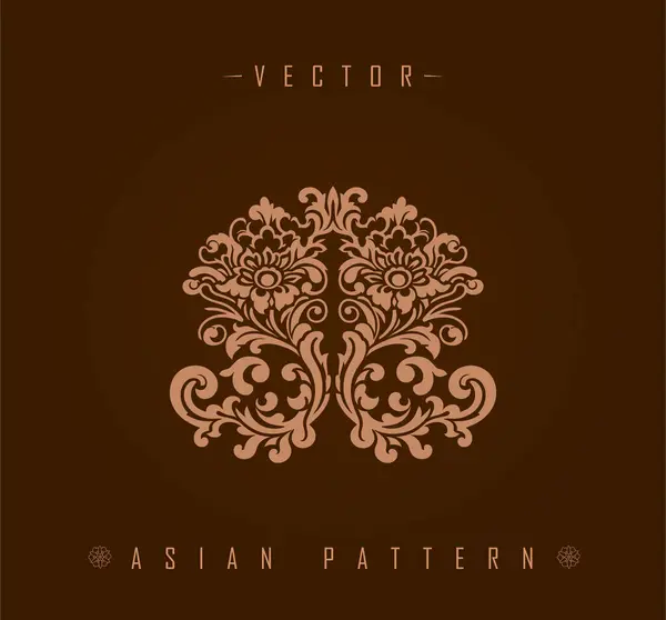 Symmetrical Floral Asian Vector Design