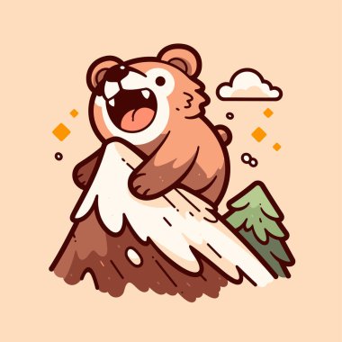 Dağ Tepesinde Mutlu Ayı