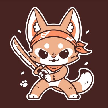 Kılıçlı ve Bandanalı Samuray Tilki