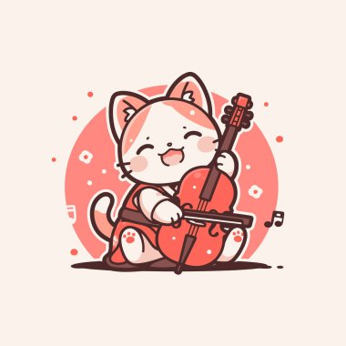 Tatlı Kedi Çello Çalıyor