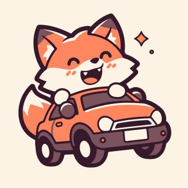 Fox Turuncu Şirin Araba Kullanıyor
