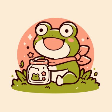 Sihirli Yıldızlar Kavanozlu Sevimli Kurbağa