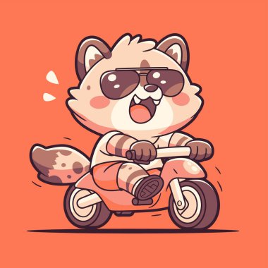 Güneş gözlüklü, Pembe Scooter süren havalı kedi.