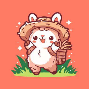 Hasır Şapkalı Şirin Çiftçi Alpaka