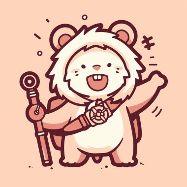 Kabile Ayısı Yavru Şefi El sallıyor