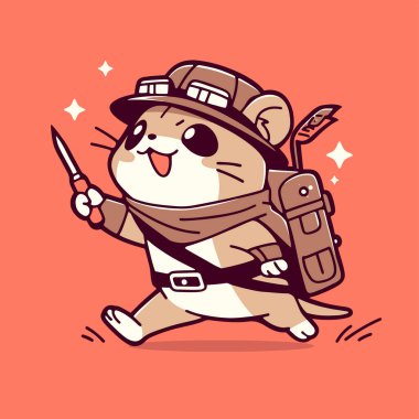 Bıçaklı ve sırt çantalı Maceracı Hamster Kâşifi