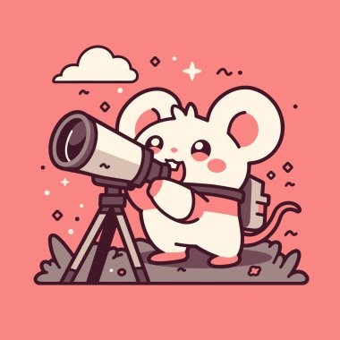 Fare Astronomu Teleskop Gecesi ile Yıldızları Gözlemliyor