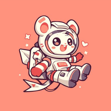 Fare Astronot Jetpack ile Uzayda Yüzüyor