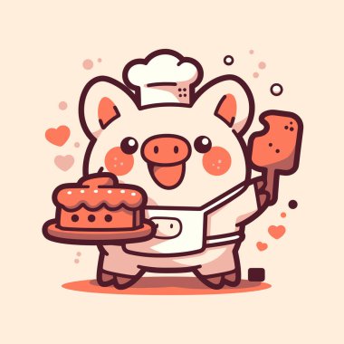 Domuz Baker Lezzetli Pasta ve Spatula