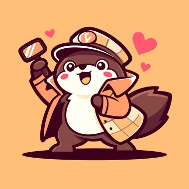 Rakun Dedektifi büyüteçleri inceliyor.