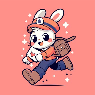 Tavşan Posta Taşıyıcı Sevgi Mektubu Sevinçle Teslim Ediyor