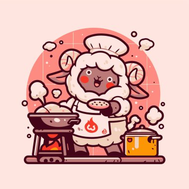 Ram Koyun Aşçısı Pan ve Ot ile Pişiriyor