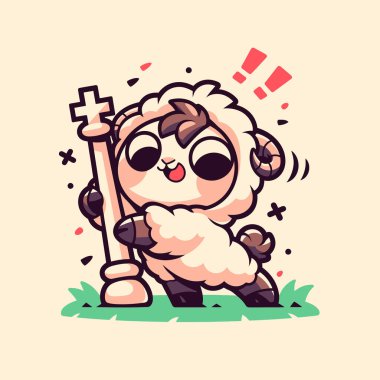 Heyecanlı Ram Koyun Tutuşu Büyük Satranç Parçası