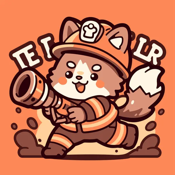 Cesur Tilki İtfaiyecisi Su Hortumuyla Koşuyor