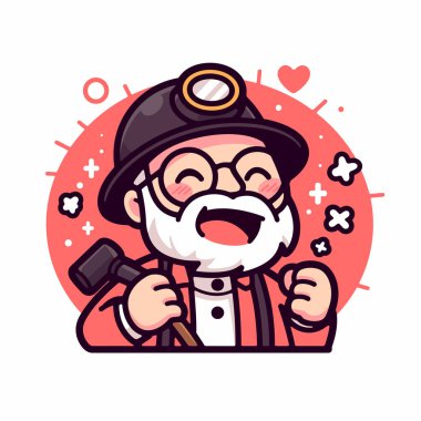 Çekiçli Mutlu Madenci Çizgi Filmi