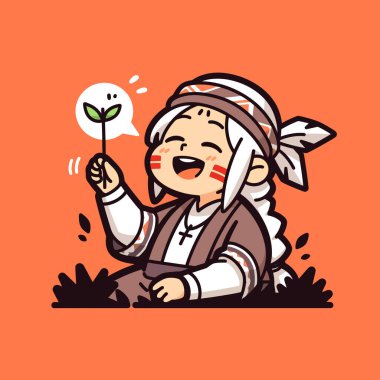 Chibi Yerli Amerikan Çocuğu Filizleniyor