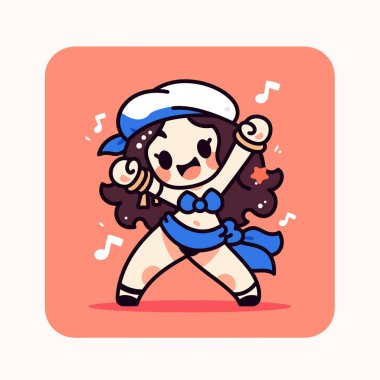 Denizci Kız Neşeli Dans Ediyor