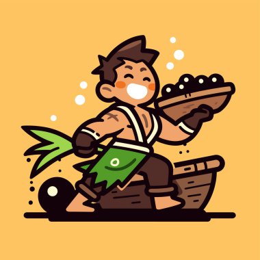 Neşeli Çiftçi Hasat Ürünleri ile Denizcilik