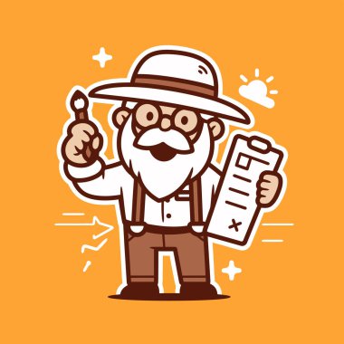 Panosu olan Mutlu Eski Sanatçı