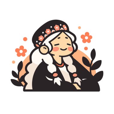 Geleneksel Giyimli Büyüleyici Slav Kadın