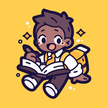 Kitaplı tutkulu bir öğrenci.