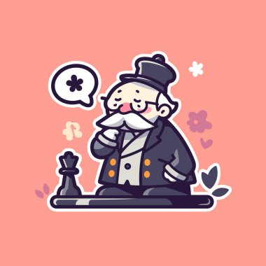 Kral Parçası ile Düşünceli Satranç Oynatıcı Karakteri