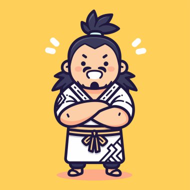 Çapraz Kollu Çizgi film Samurayı