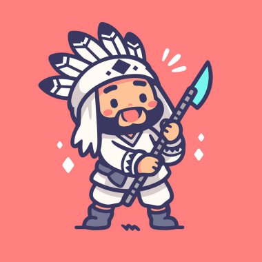 Chieftain Çizgi Film Biçiminde Baltayı Tutuyor