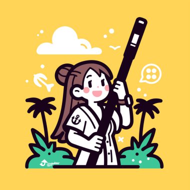 Tropikal Ada 'da Teleskoplu Kız