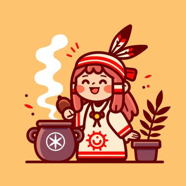 Yerli Amerikan Çizgi Film Karakteri Tencerede Pişiyor