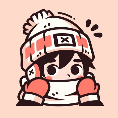 Kış Dişlisine Sarılmış Şirin Çocuk