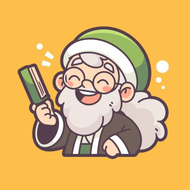 Mutlu Noel Baba Kitap okuyor.