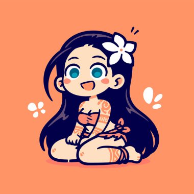 Chibi Moana Çizgi film kızı