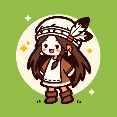 Chibi Çizgi Film Tarzı Amerikan Kızı