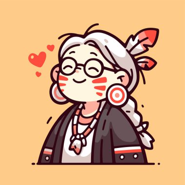 Kalpli ve Geleneksel Giyimli Çekici Amerikan Yaşlısı