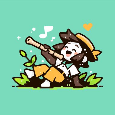 Flüt Çalan Şirin Karakter