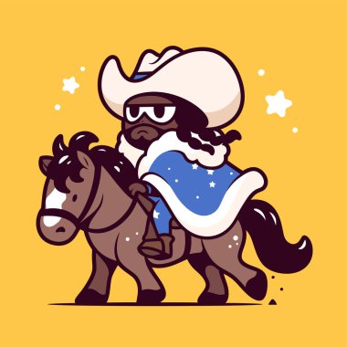 Çizgi film Kovboyu Binici At