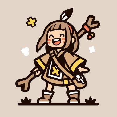 Amerikan Yerlisi Kız Çizgi Filmi