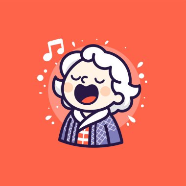 Müzik Notalı Çizgi Film Şarkıcısı