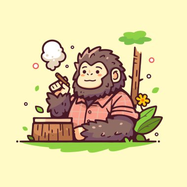 Koca Ayak Puronun keyfini çıkarıyor.