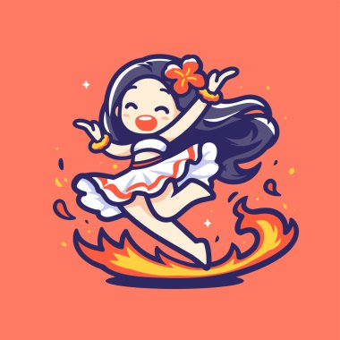 Ateşli Çizgi Film Gösterisiyle Şirin Hula Dansçısı