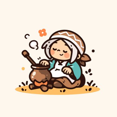 Chibi Chef Kamp ateşi üzerinde esrar pişiriyor.