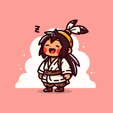 Chibi Amerikan Yerlisi Huzurlu Uyuyan Çocuk