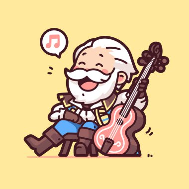 Mutlu Karikatür Ozan Keman Çalıyor