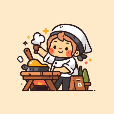 Çizgi film Şefi Yemek Pişiriyor