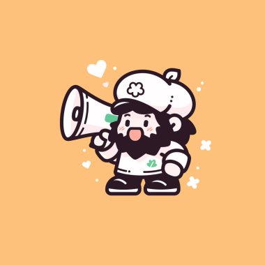 Megafonlu Şirin Sakallı Karakter