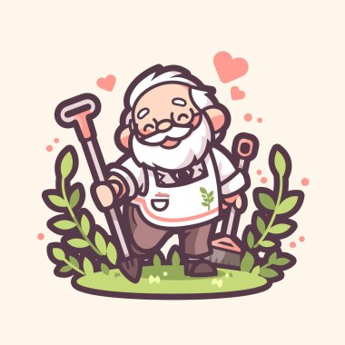 Alet ve Bitkilerle Mutlu Çizgi Film Bahçıvanı